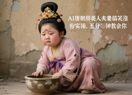 AI唐朝胖美人夫妻搞笑涨粉实操，五分钟教会你-老K资源网
