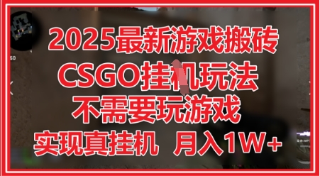 2025最新游戏搬砖，CSGO挂G，不需要玩游戏，实现真挂G，月入1W+-老K资源网