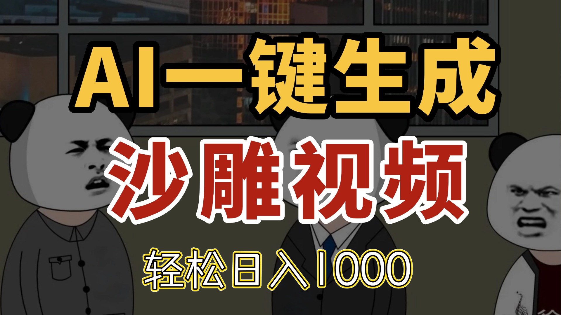 （14756期）AI一键生成沙雕视频，一条视频千万播放，轻松日入1000-老K资源网