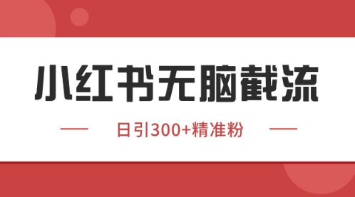小红书只要你有同行就能获客，独家野路子获客玩法，暴力截流-老K资源网