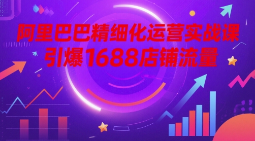阿里巴巴精细化运营实战课，引爆1688店铺流量-老K资源网
