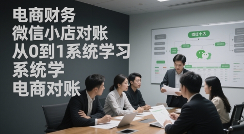 电商财务微信小店对账，从0到1系统学习电商对账-老K资源网