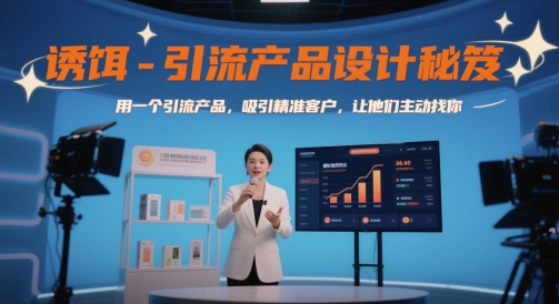 诱饵-引流产品设计秘笈，用一个引流产品，吸引精准客户，让他们主动找你-老K资源网