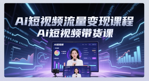 Ai短视频流量变现课程，Ai短视频带货课-老K资源网