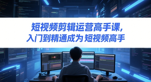 短视频剪辑运营高手课，入门到精通成为短视频高手-老K资源网