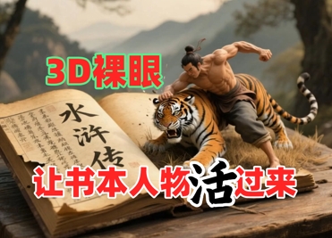 书本人物裸眼3D视频，新的玩法，流量超猛，保姆级教程-老K资源网