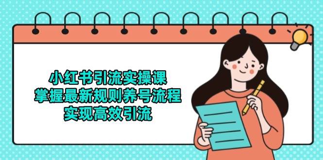 小红书引流实操课，掌握最新规则养号流程，实现高效引流-老K资源网
