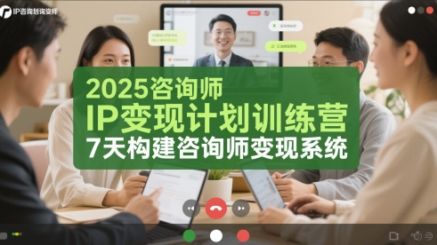 2025咨询师IP变现计划训练营，7天构建咨询师变现系统-老K资源网