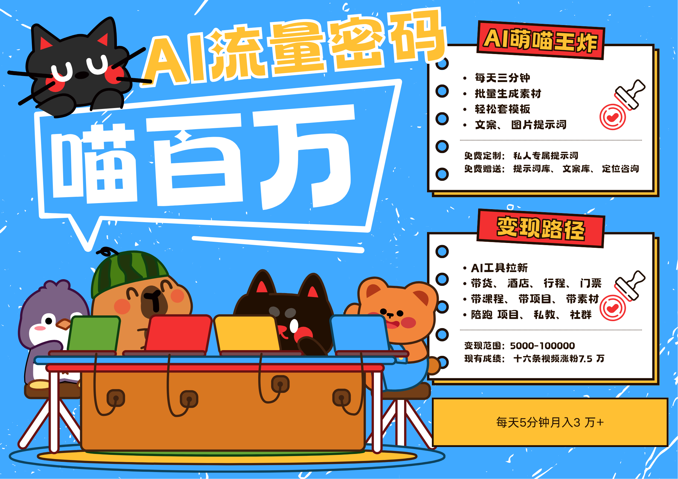 AI+宠物+旅行，2025最火流量密码 轻松用AI宠物做文旅账号，N种变现渠道月入五位数-老K资源网