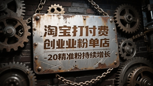 淘宝打付费创业粉单店每天稳定10-20精准粉持续增长-老K资源网