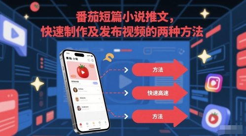 番茄短篇小说推文，快速制作及发布视频的两种方法-老K资源网