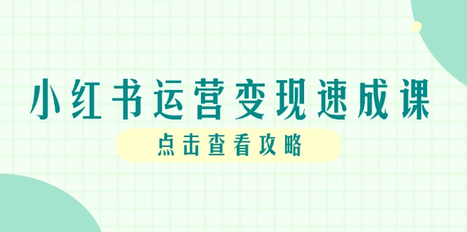 （14951期）小红书运营变现速成课，账号搭建到暴力起号，个人IP全流程指南-老K资源网