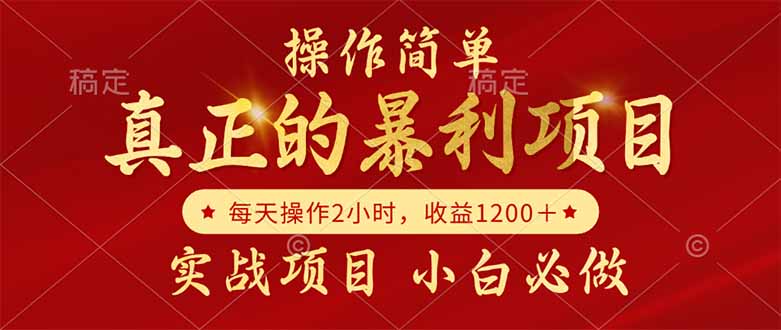 （14978期）真正的暴利项目，操作简单，每天收益1200＋，自己做老板-老K资源网