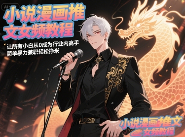 小说漫画推文女频教程，让所有小白从0成为行业内高手，简单暴力兼职轻松挣米-老K资源网