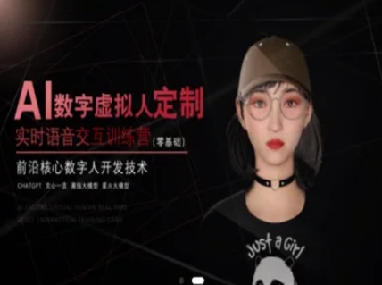 AI数字虚拟人定制，实时语音交互训练营（零基础），前沿核心数字人开发技术-老K资源网