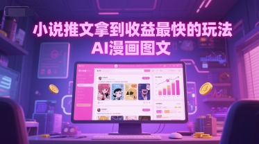 小说推文拿到收益最快的玩法，AI漫画图文-老K资源网