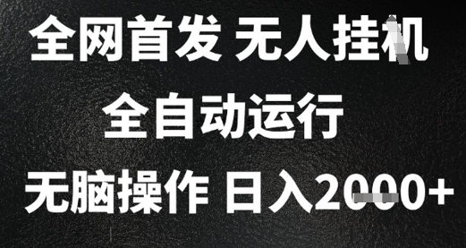 2025首发无人挂G项目，日入2k+，全自动运行，无脑操作，长期稳定 小白可玩-老K资源网