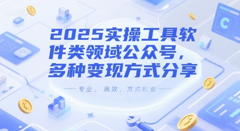 2025实操工具软件类领域公众号，多种变现方式分享-老K资源网