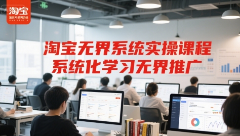 淘宝无界系统实操课程，系统化学习无界推广-老K资源网