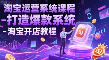 淘宝运营系统课程-打造爆款系统-淘宝开店教程-老K资源网