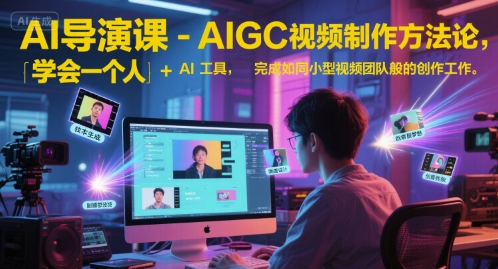 AI导演课-AIGC视频制作方法论，学会一个人+AI工具，完成如同小型视频团队般的创作工作，实现导演梦-老K资源网