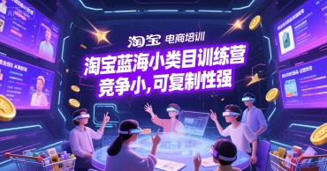 淘宝蓝海小类目训练营， 竞争小，可复制性强-老K资源网