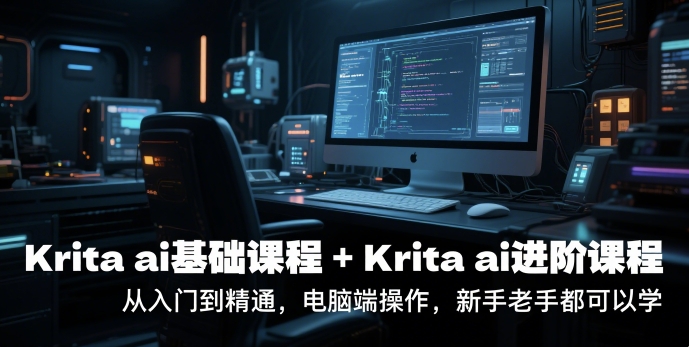 krita ai基础课程+Krita ai进阶课程，从入门到精通，电脑端操作，新手老手都可以学-老K资源网