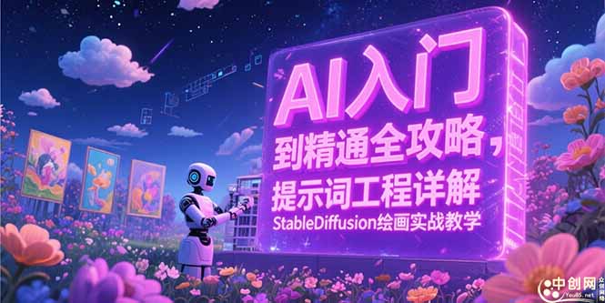 AI入门到精通全攻略，提示词工程详解，StableDiffusion绘画实战教学-老K资源网