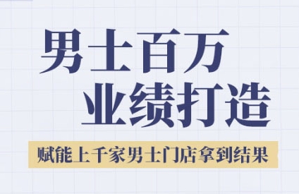 2025男士美业百万业绩打造，赋能上千家男士门店拿到结果-老K资源网