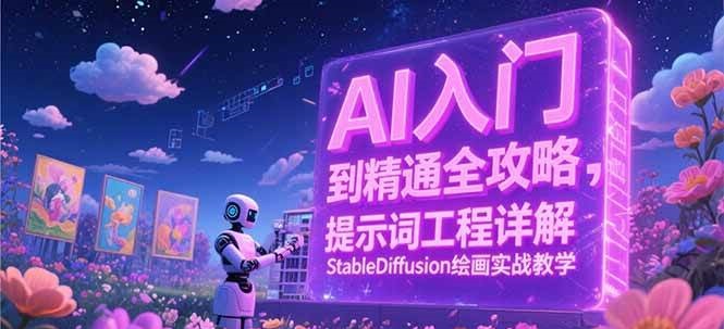 AI入门到精通全攻略，提示词工程详解，StableDiffusion绘画实战教学-老K资源网