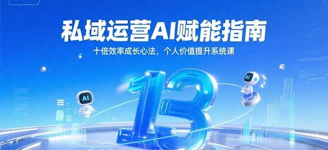 私域运营AI赋能指南，十倍效率成长心法，个人价值提升系统课-老K资源网