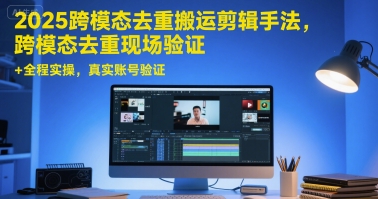 2025跨模态去重搬运剪辑手法，跨模态去重现场验证 +全程实操，真实账号验证-老K资源网