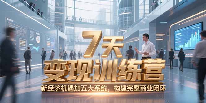 （15200期）7天咨询师变现训练营，新经济机遇加五大系统，构建完整商业闭环-老K资源网