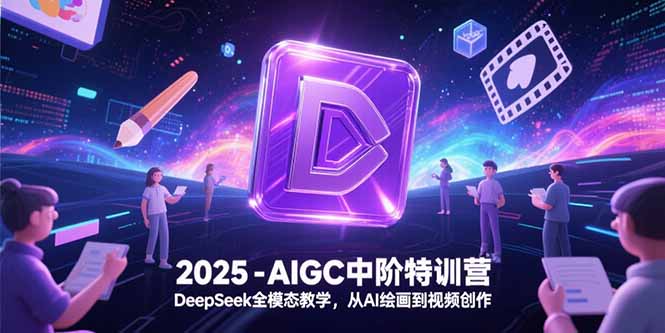 （15224期）2025-AIGC中阶特训营，DeepSeek全模态教学，从AI绘画到视频创作-老K资源网