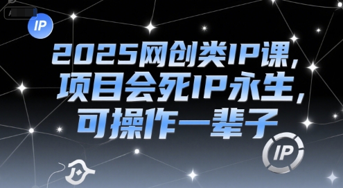2025网创类IP课，项目会死IP永生，可操作一辈子-老K资源网