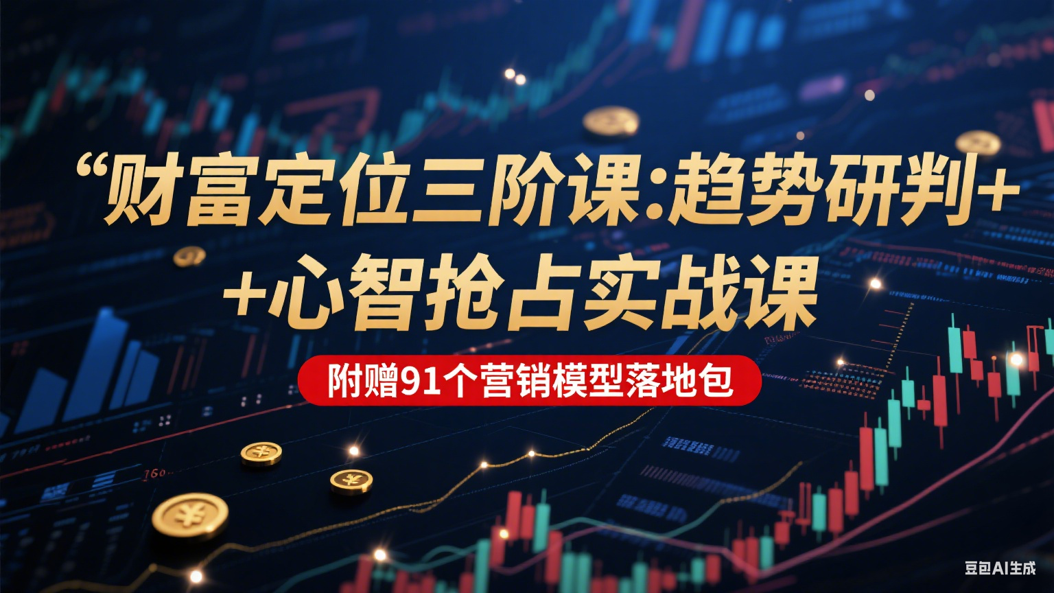 财富定位三阶：趋势研判 + 心智抢占实战课，附赠91个营销模型落地包-老K资源网