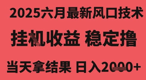 2025六月最新风口技术，无人挂G撸礼物，长期稳定 一个小时收益2k+，小白当天拿结果-老K资源网