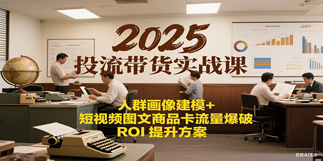 2025投流带货实战课：人群画像建模+短视频图文商品卡流量爆破ROI提升方案-老K资源网