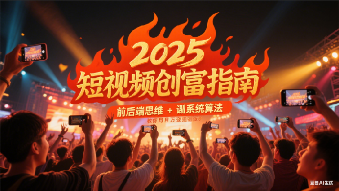 2025短视频创富指南，前后端思维 + 系统算法，教你月入过万变现路径-老K资源网