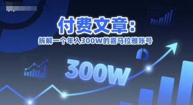 付费文章：拆解一个年入300W的喜马拉雅账号-老K资源网