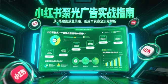 （15248期）小红书聚光广告实战指南，从0搭建到放量策略，低成本获客全流程解析-老K资源网
