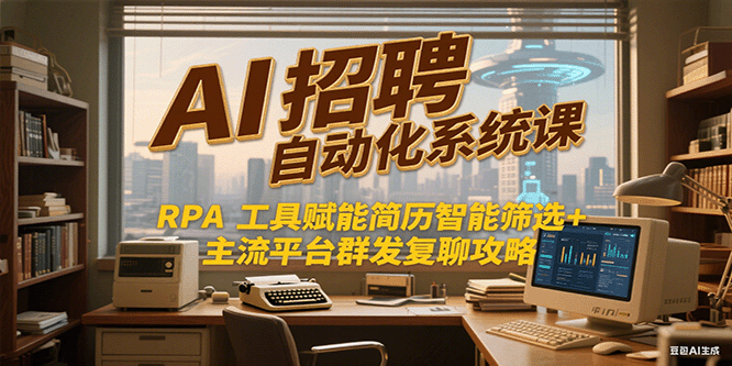 AI招聘自动化系统课，RPA工具赋能简历智能筛选+主流平台群发复聊全攻略-老K资源网
