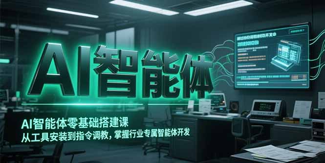 AI智能体零基础搭建课，从工具安装到指令调教，掌握行业专属智能体开发…-老K资源网