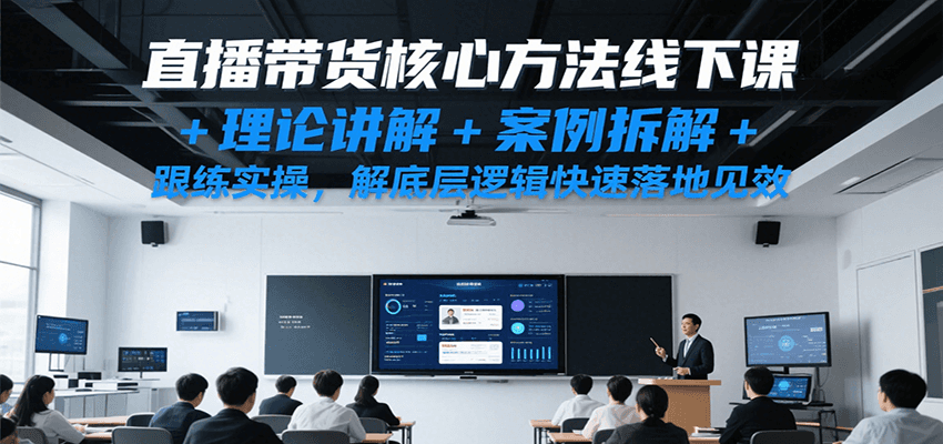 直播带货核心方法线下课，理论讲解+案例拆解+跟练实操，解底层逻辑快速落地见效-老K资源网
