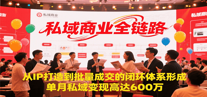 私域商业全链路，从IP打造到批量成交的闭环体系形成，单月私域变现600万-老K资源网