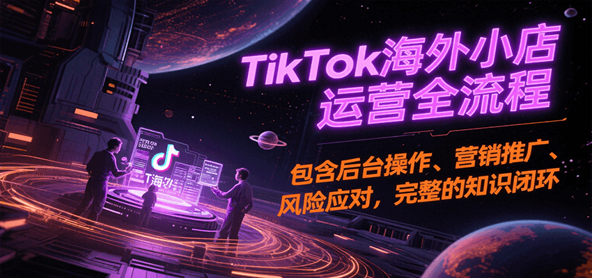 TikTok海外小店运营全流程，包含后台操作、营销推广、风险应对，完整的知识闭环-老K资源网