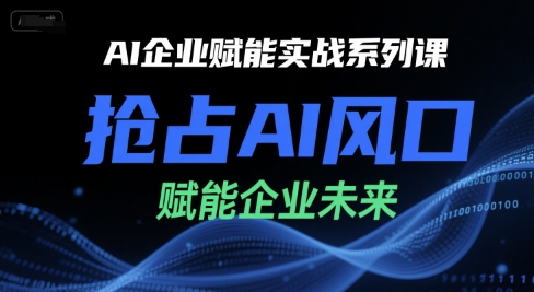 AI企业赋能实战系列课，抢占AI风口，赋能企业未来-老K资源网