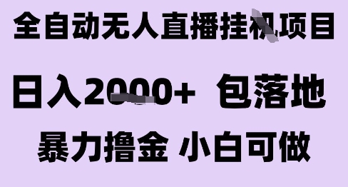 最新全自动抖音无人直播挂G项目，日入2k+ 包落地暴力撸金，小白可做-老K资源网
