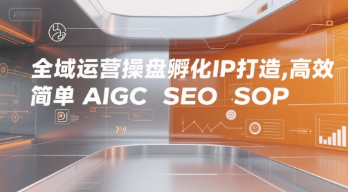 全域运营操盘孵化IP打造，高效 简单 AIGC SEO SOP-老K资源网