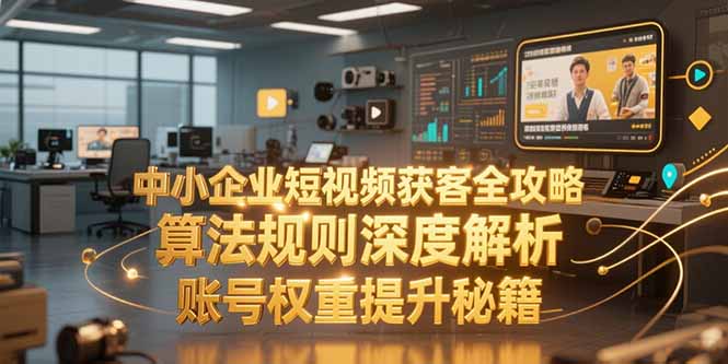 中小企业短视频获客全攻略，算法规则深度解析，账号权重提升秘籍-老K资源网